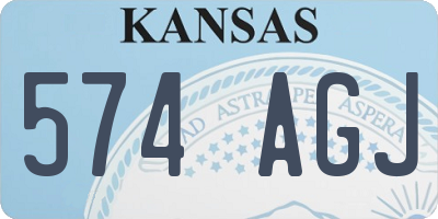 KS license plate 574AGJ