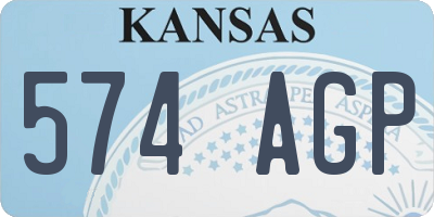 KS license plate 574AGP