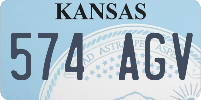 KS license plate 574AGV