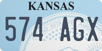 KS license plate 574AGX