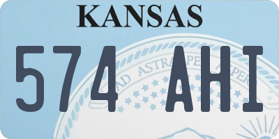 KS license plate 574AHI