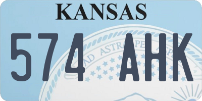 KS license plate 574AHK