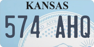 KS license plate 574AHQ