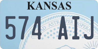 KS license plate 574AIJ