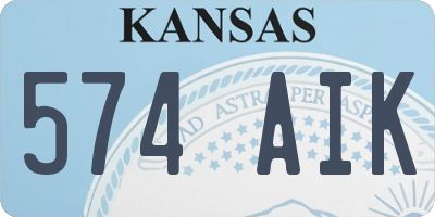 KS license plate 574AIK