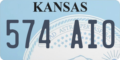KS license plate 574AIO