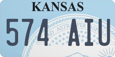KS license plate 574AIU