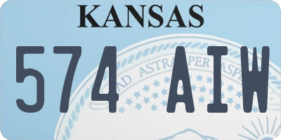 KS license plate 574AIW
