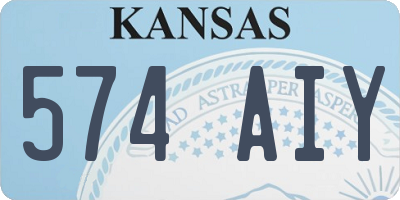 KS license plate 574AIY