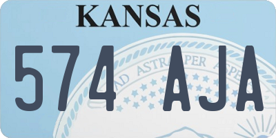 KS license plate 574AJA