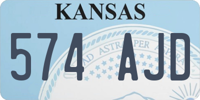 KS license plate 574AJD
