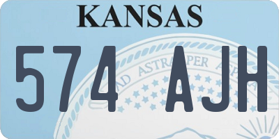 KS license plate 574AJH