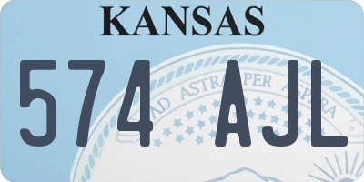 KS license plate 574AJL