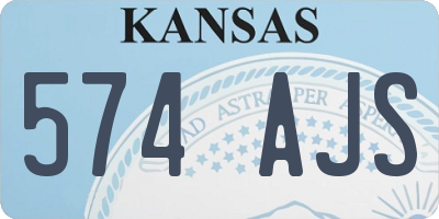 KS license plate 574AJS