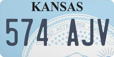 KS license plate 574AJV