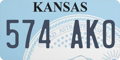 KS license plate 574AKO