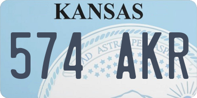 KS license plate 574AKR