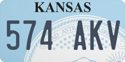 KS license plate 574AKV