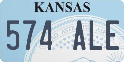 KS license plate 574ALE