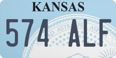 KS license plate 574ALF