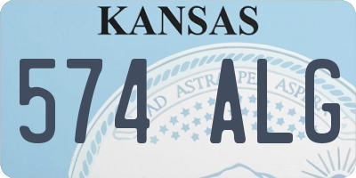 KS license plate 574ALG