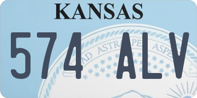 KS license plate 574ALV