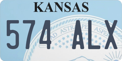 KS license plate 574ALX