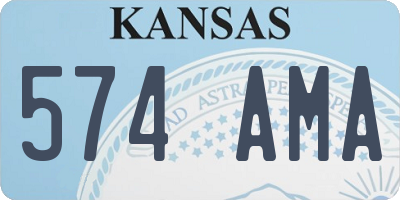 KS license plate 574AMA