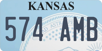 KS license plate 574AMB