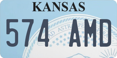 KS license plate 574AMD