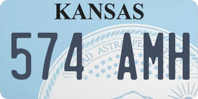 KS license plate 574AMH