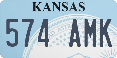 KS license plate 574AMK