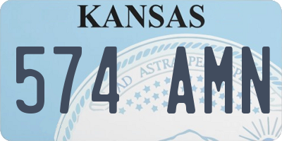 KS license plate 574AMN
