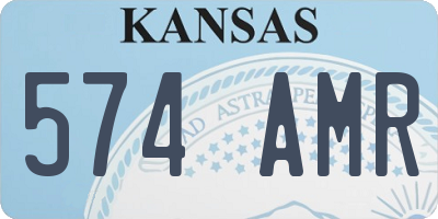 KS license plate 574AMR