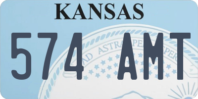 KS license plate 574AMT