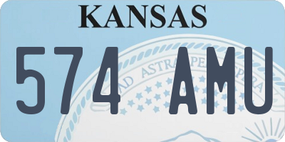 KS license plate 574AMU