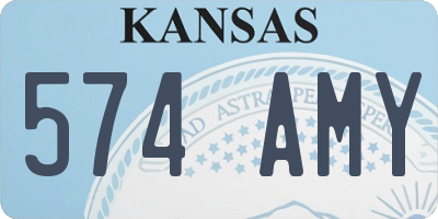 KS license plate 574AMY