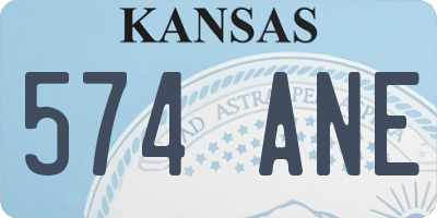 KS license plate 574ANE