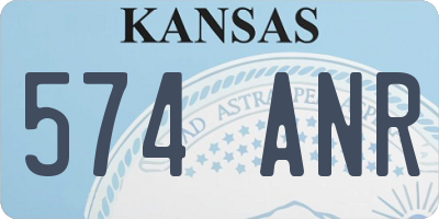 KS license plate 574ANR