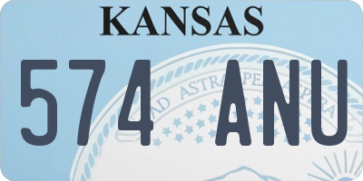 KS license plate 574ANU