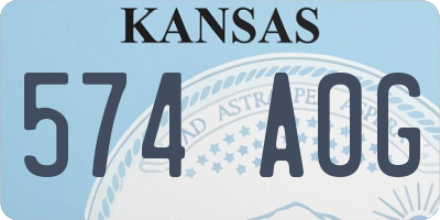 KS license plate 574AOG