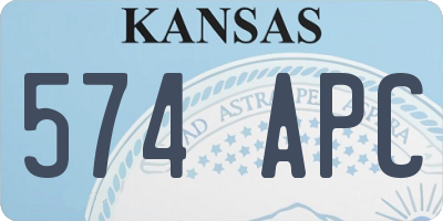 KS license plate 574APC