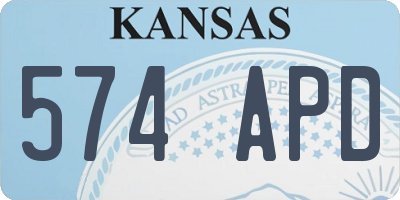 KS license plate 574APD