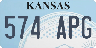 KS license plate 574APG