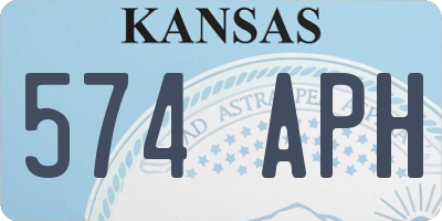 KS license plate 574APH