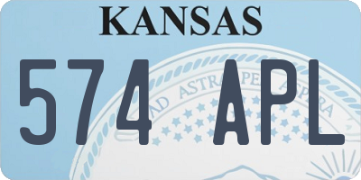 KS license plate 574APL