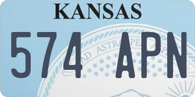 KS license plate 574APN