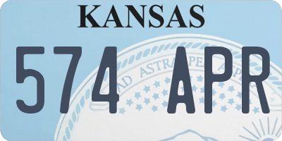 KS license plate 574APR