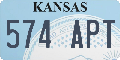 KS license plate 574APT