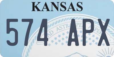 KS license plate 574APX